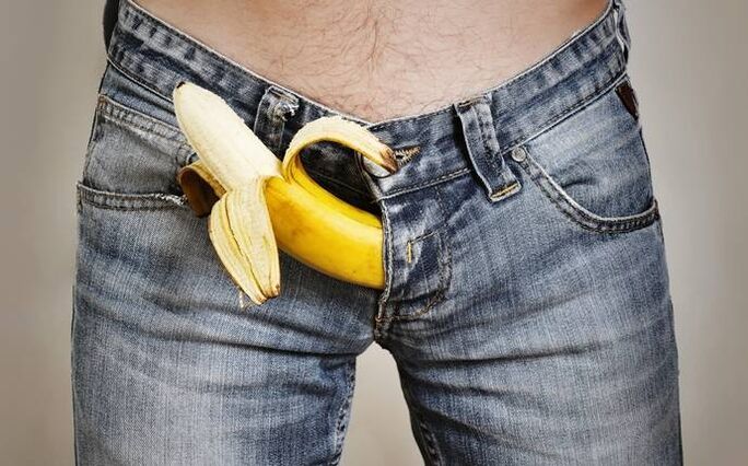 Grande pau no exemplo de uma banana